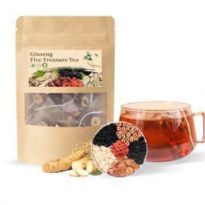 Premium Ginseng Tea for Men - Natural Herbal Blend for Vitality, Stamina & Performance - with Maca, Goji Berries & Mulberry